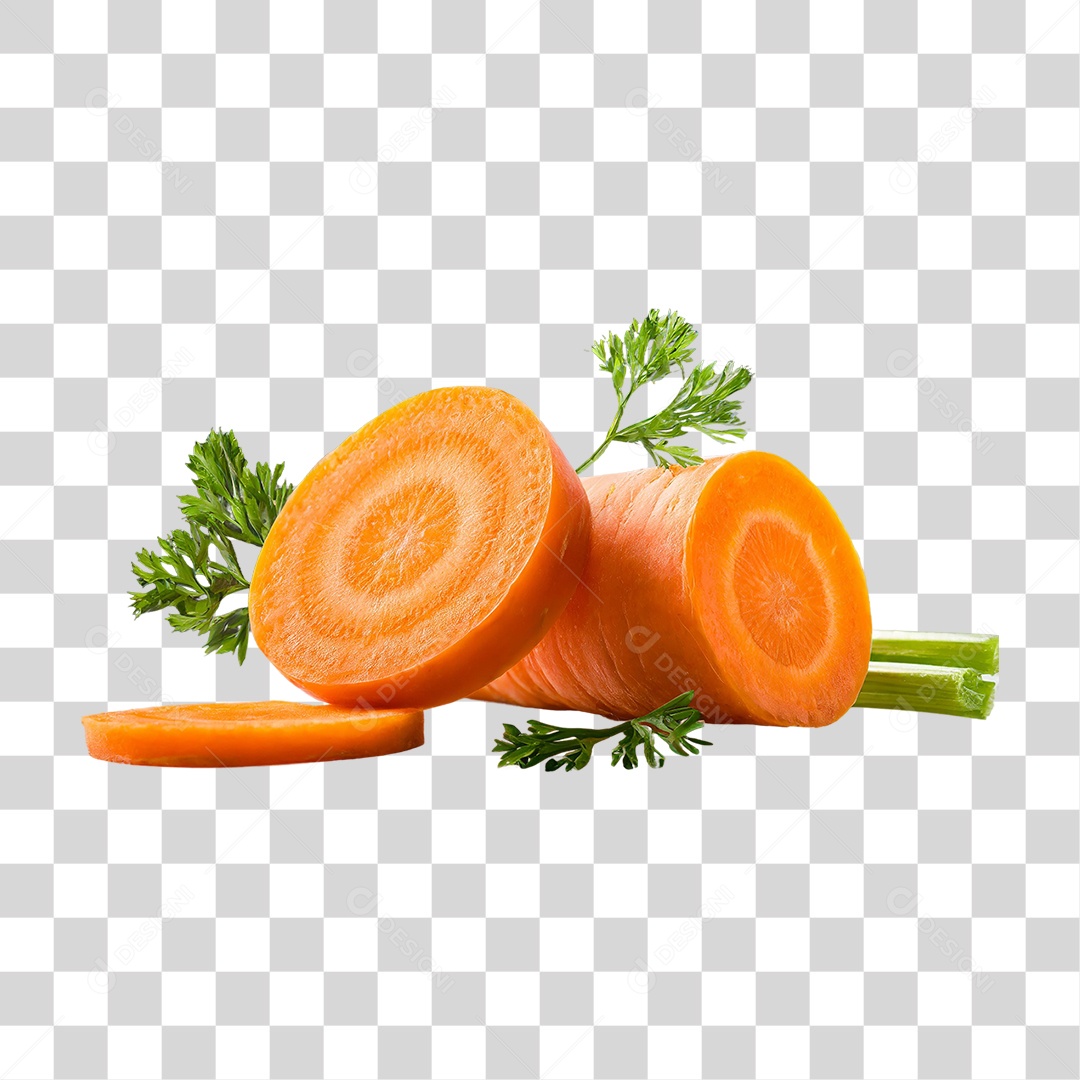 Fatia Fresca de Cenoura PNG Transparente