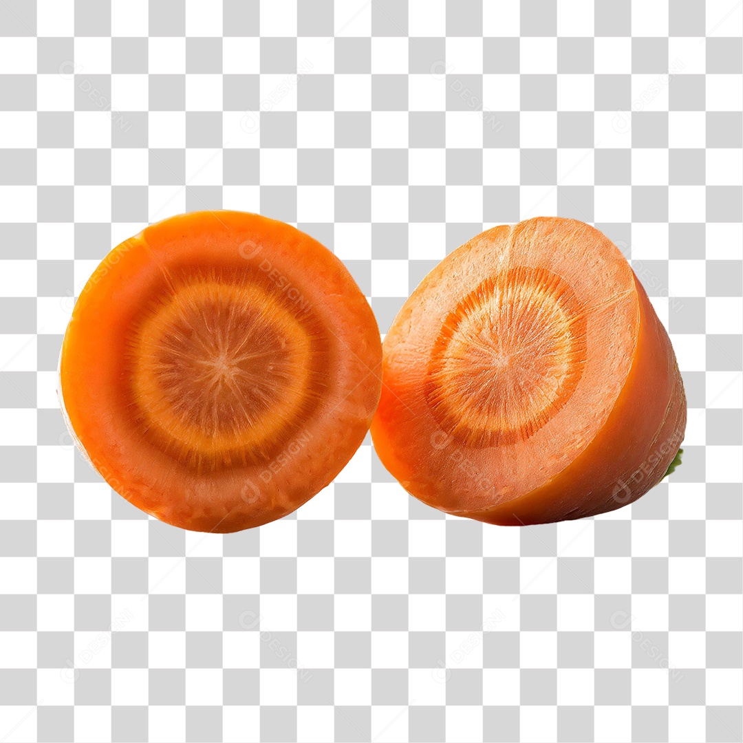 Fatia Fresca de Cenoura PNG Transparente