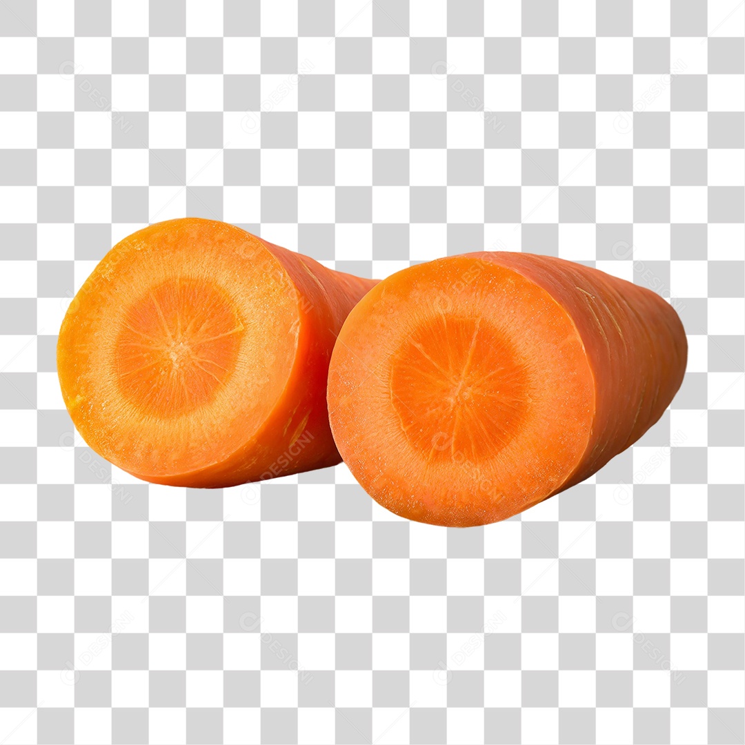 Fatia Fresca de Cenoura PNG Transparente
