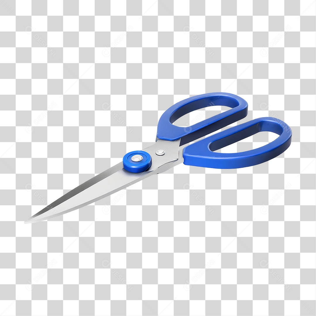 Tesoura de Cabo Azul PNG Transparente