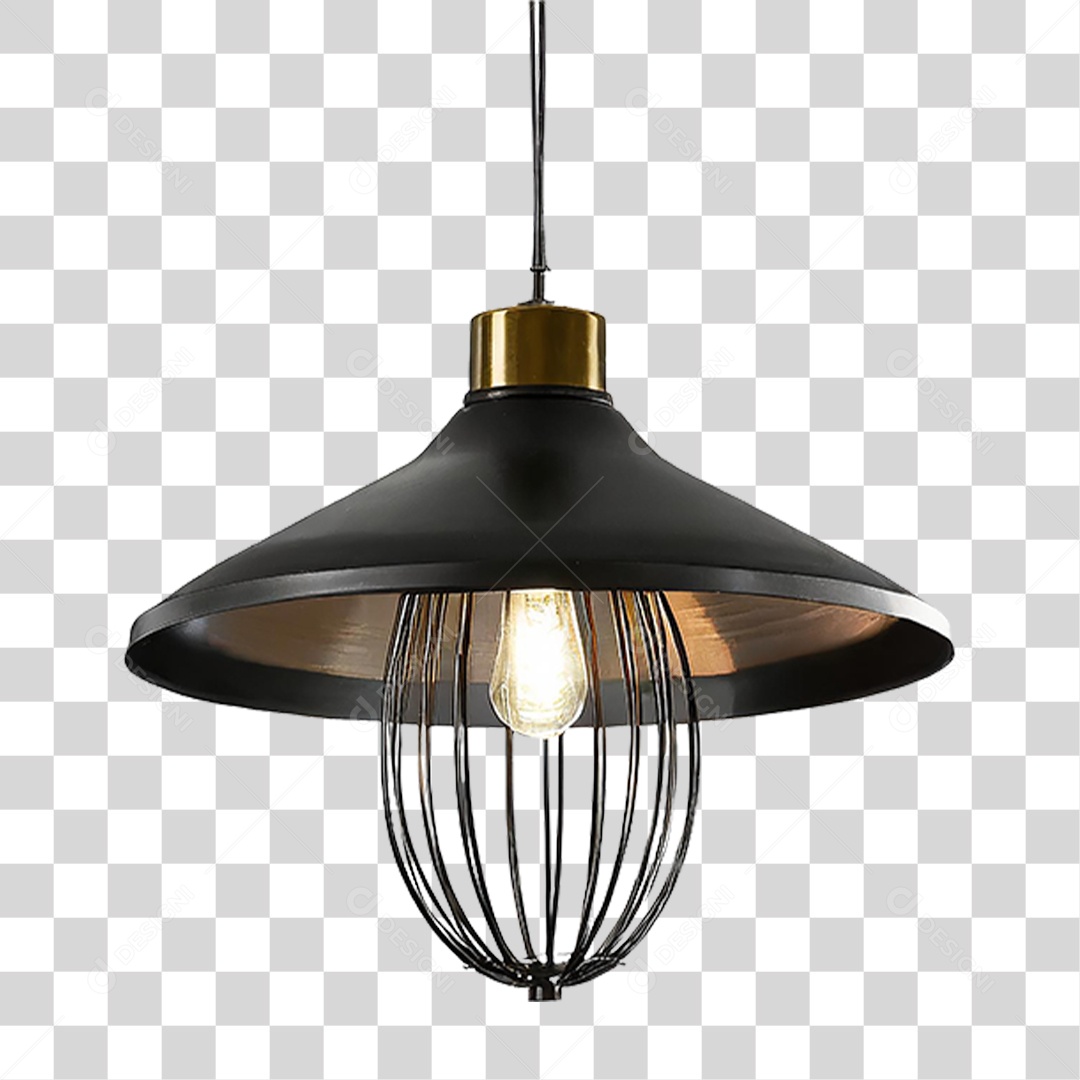 Luminária Metálica PNG Transparente