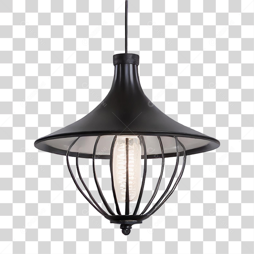 Luminária Metálica PNG Transparente