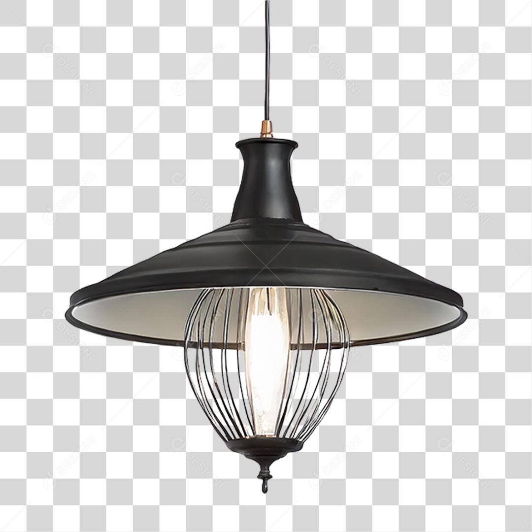 Luminária Metálica PNG Transparente