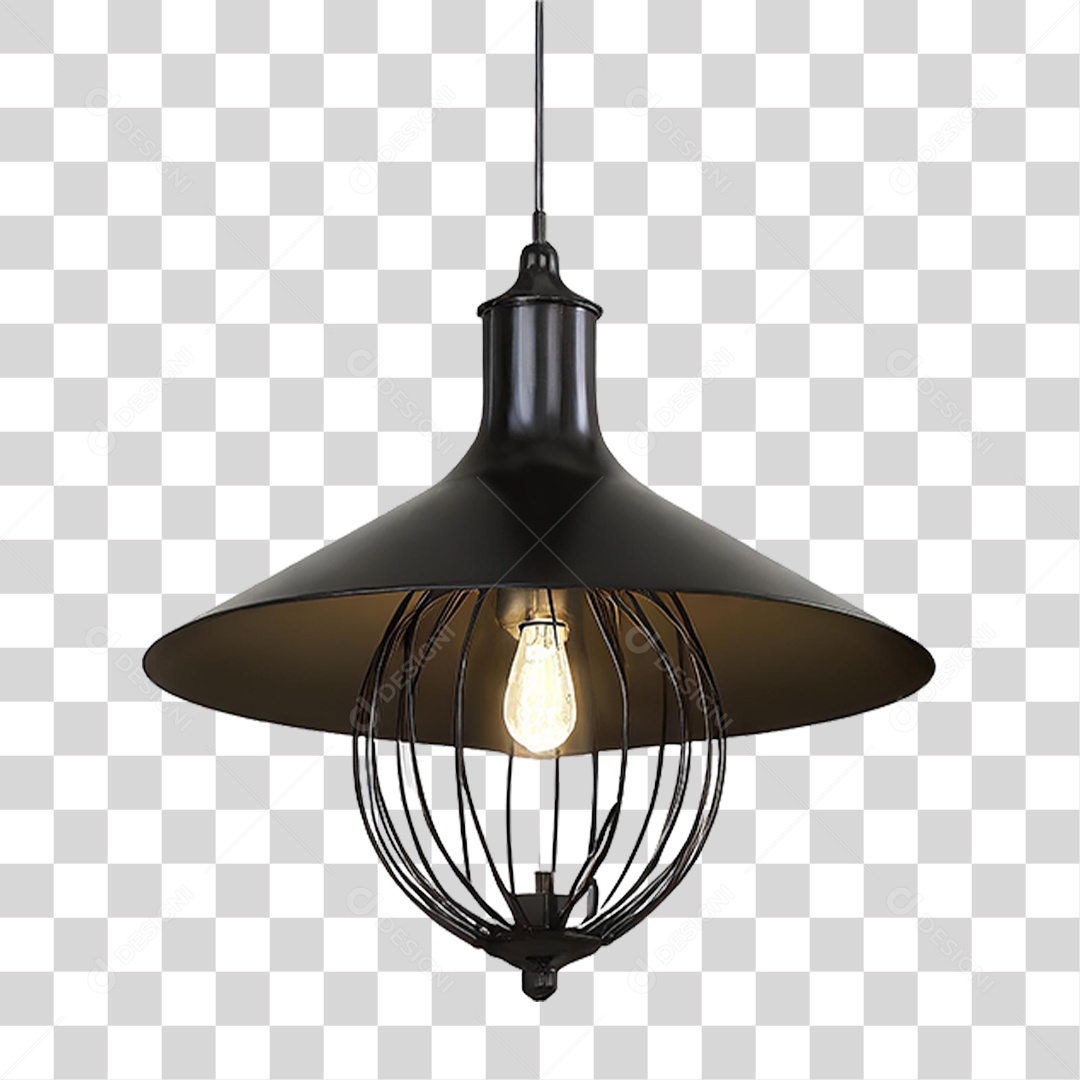 Luminária Metálica PNG Transparente