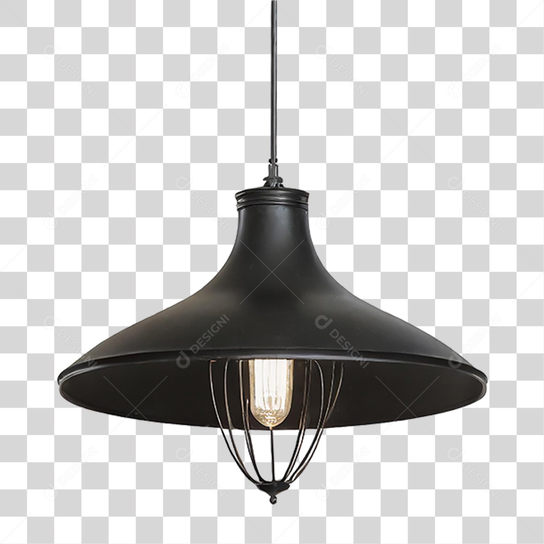 Luminária Metálica PNG Transparente