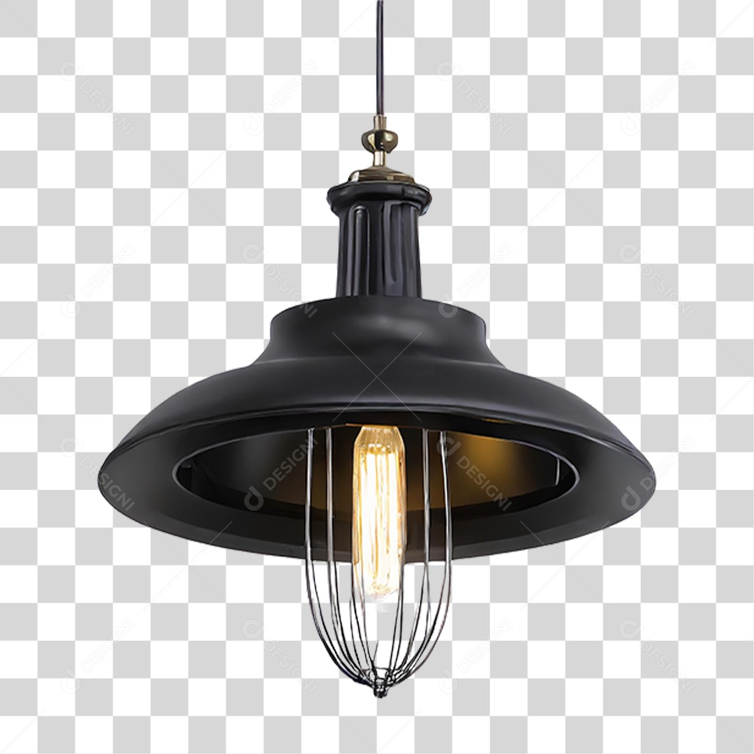 Luminária Metálica PNG Transparente