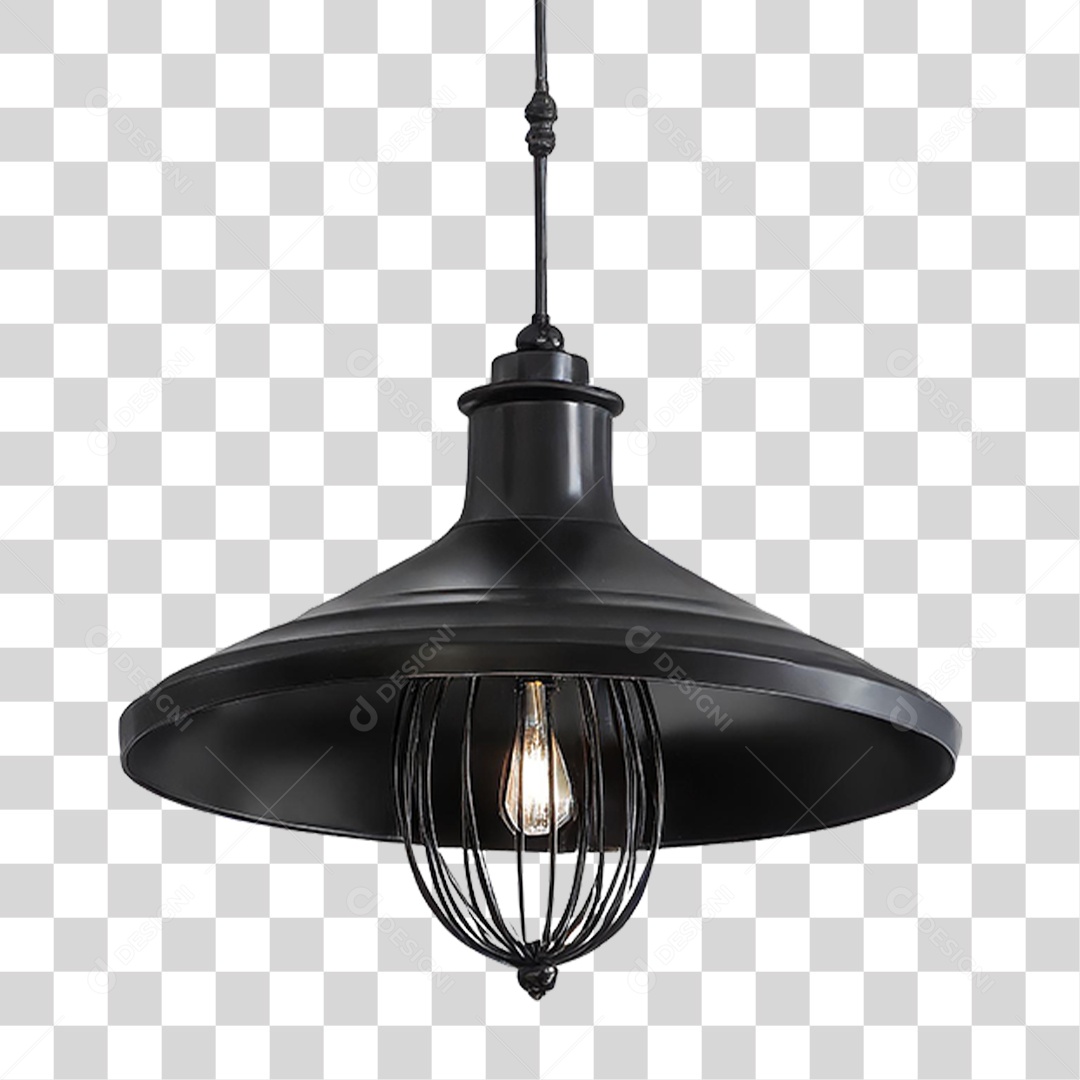 Luminária Metálica PNG Transparente
