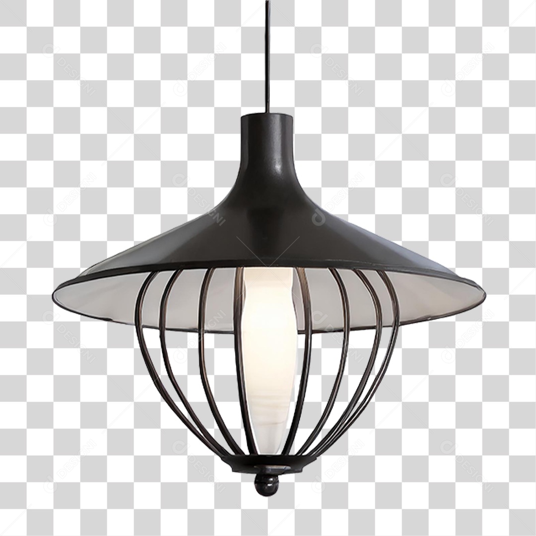 Luminária Metálica PNG Transparente