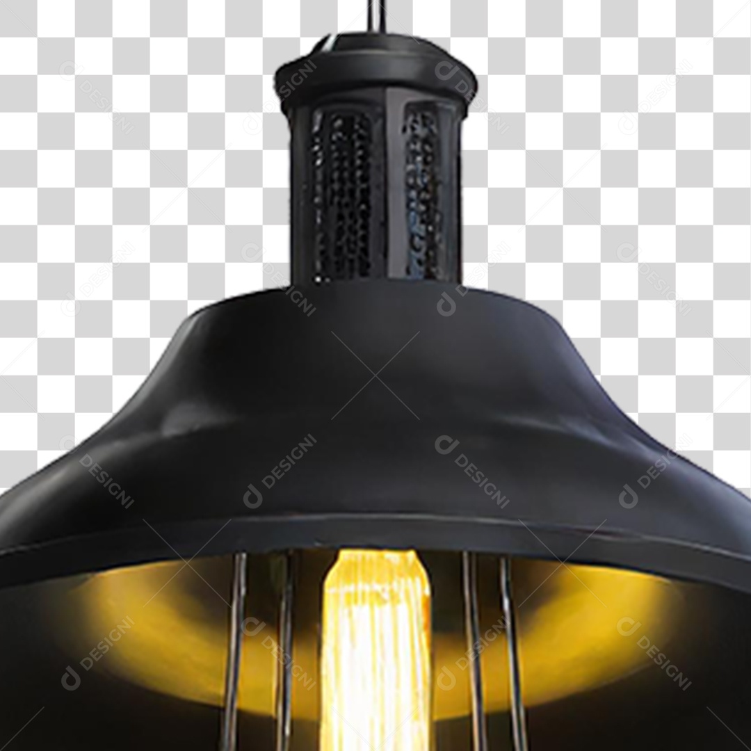 Luminária Metálica PNG Transparente