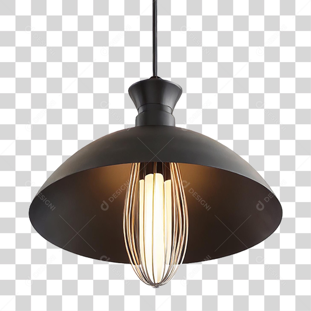 Luminária Metálica PNG Transparente