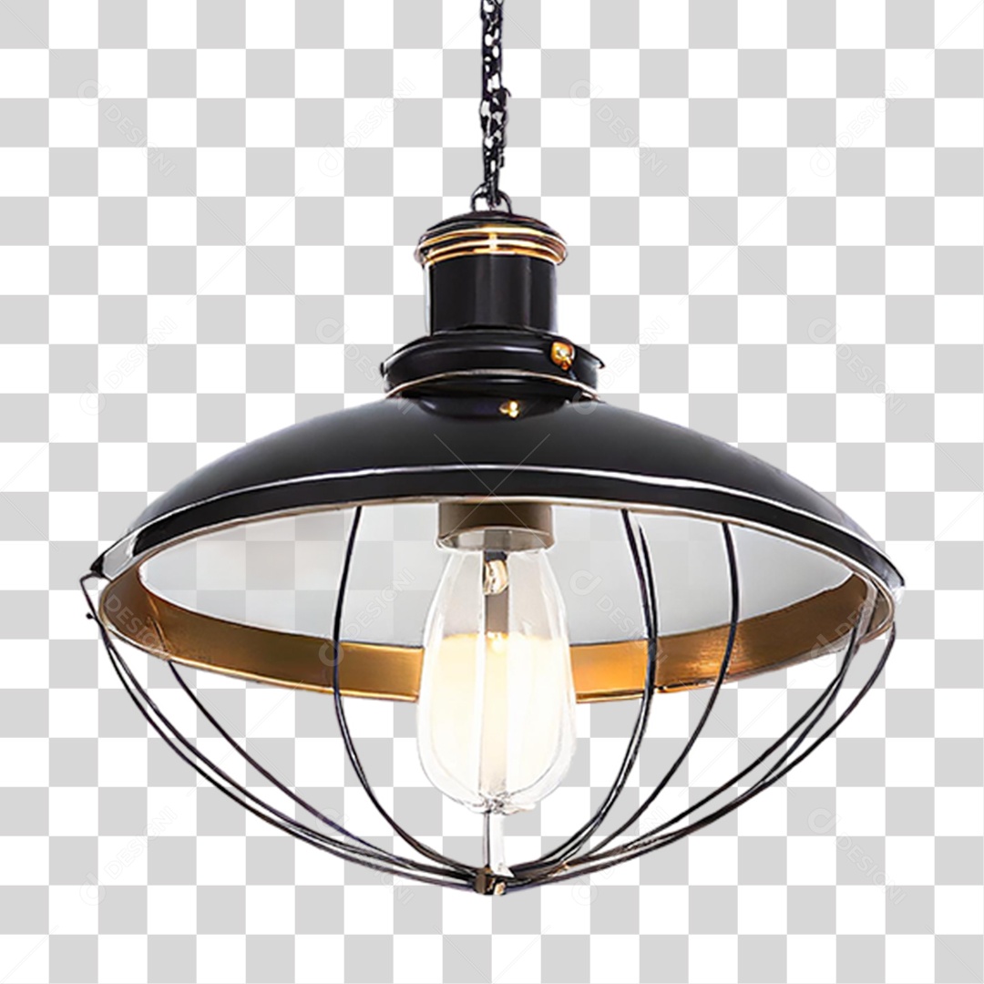 Luminária Metálica PNG Transparente