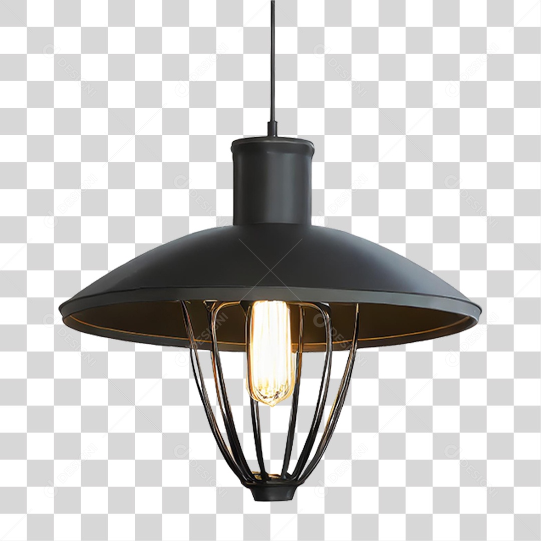 Luminária Metálica PNG Transparente