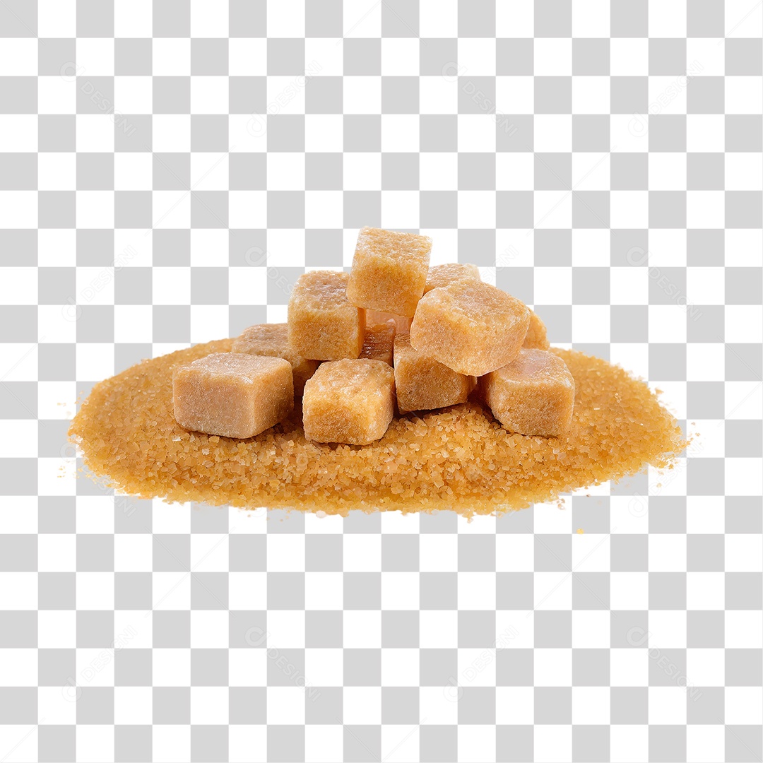 Cubos de Açúcar Mascavo PNG Transparente