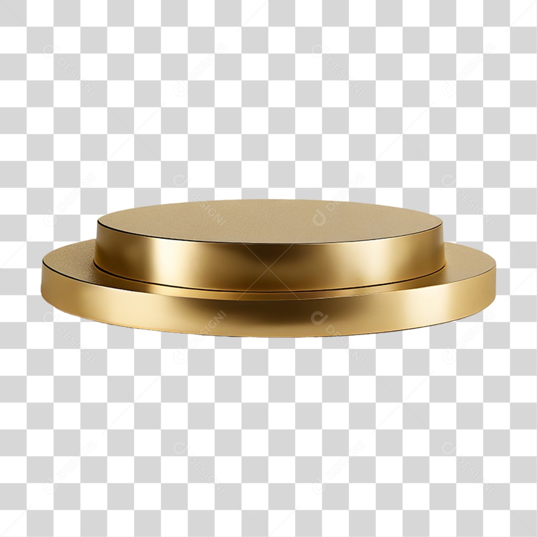 3D Golden Podium PNG Transparent