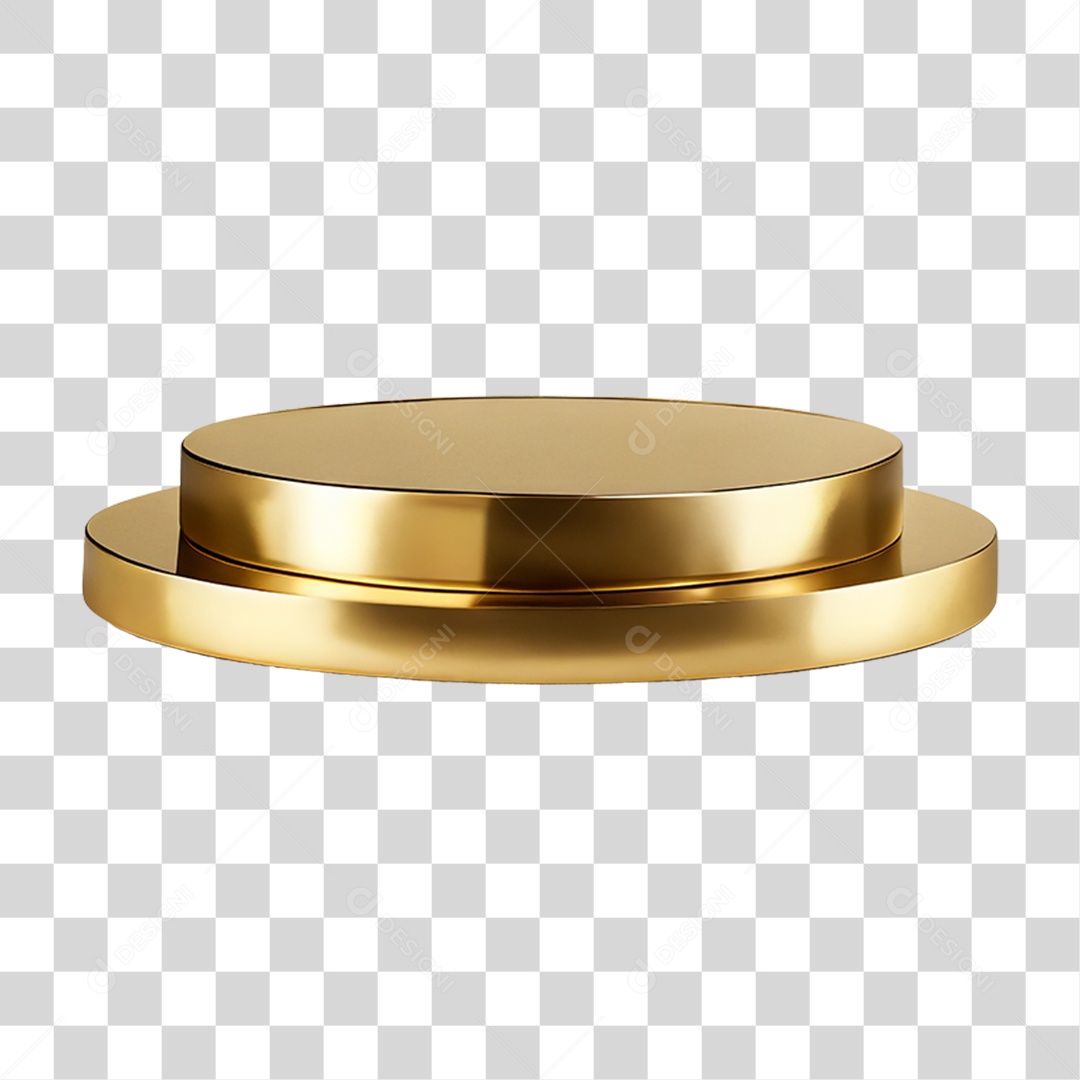 Pódio 3D Dourado PNG Transparente