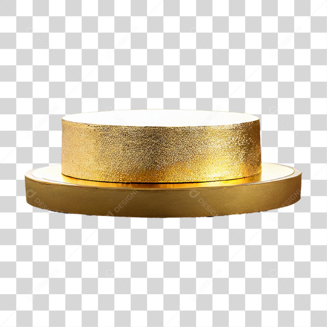 Pódio 3D Dourado PNG Transparente