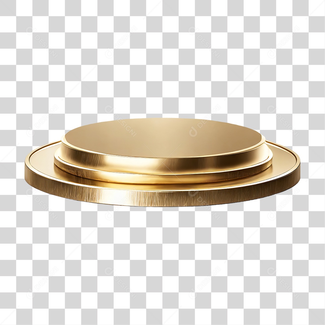 Pódio 3D Dourado PNG Transparente