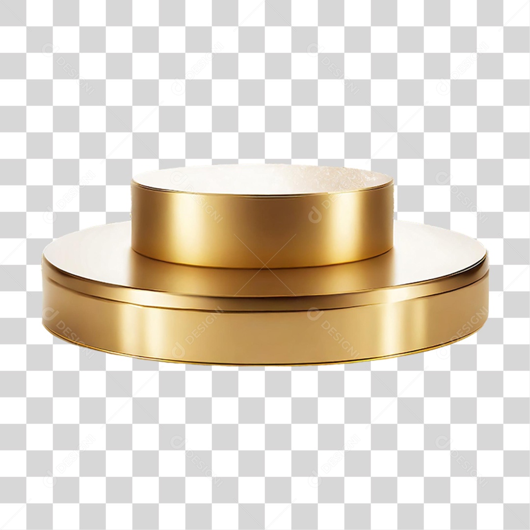 Pódio 3D Dourado PNG Transparente