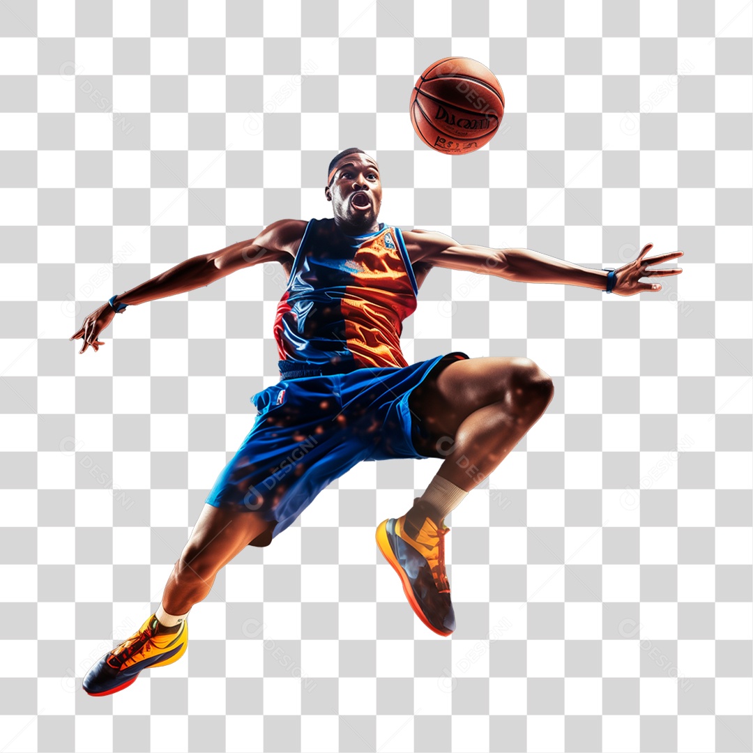 Jogador de Basquete PNG Transparente