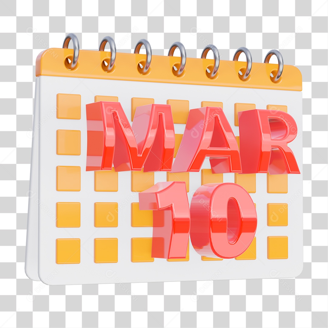 Calendário de Março Para Composição PSD