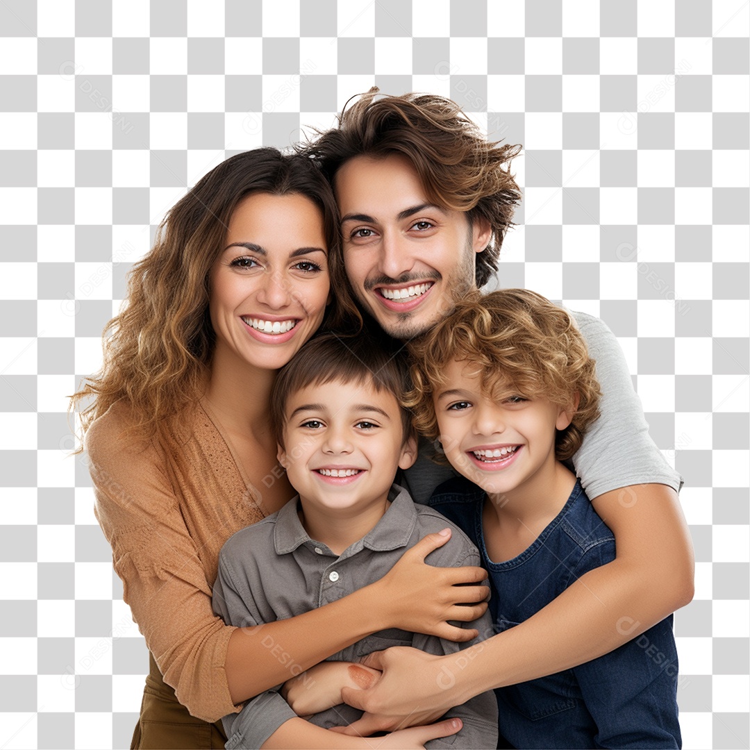 Família Amor Carinho Cuidado PNG Transparente