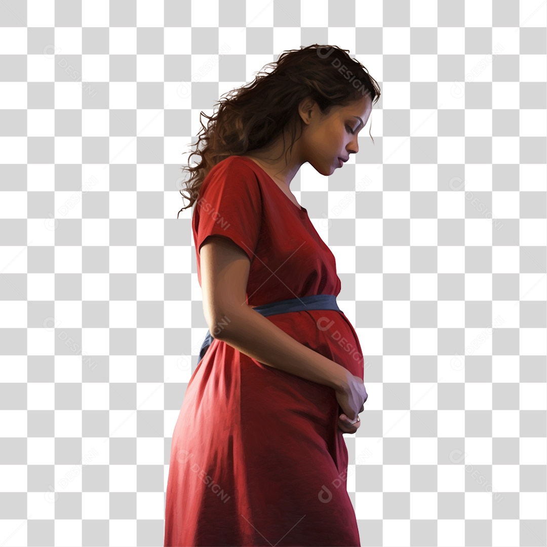Mulher Gravida Gestação PNG Transparente