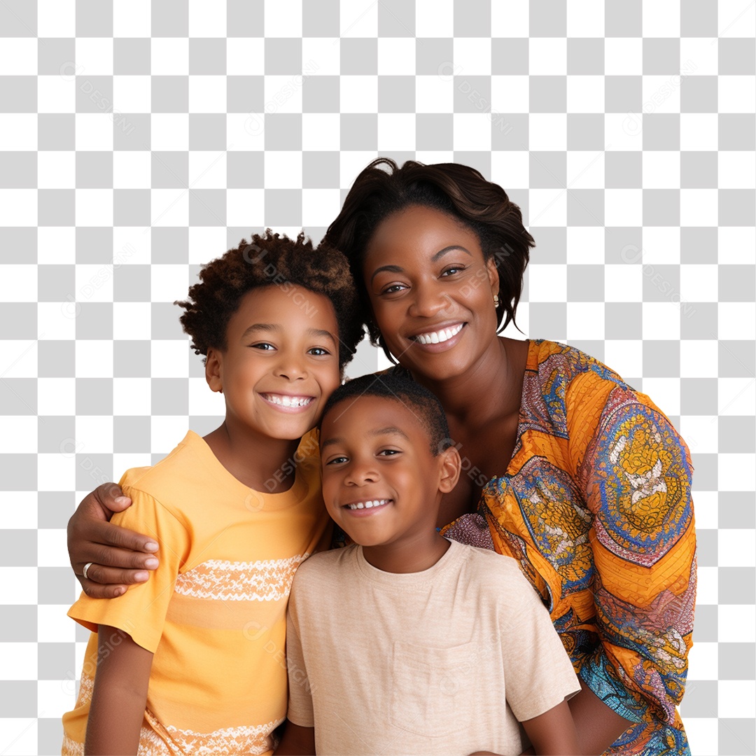 Família Mãe e Filhos PNG Transparente