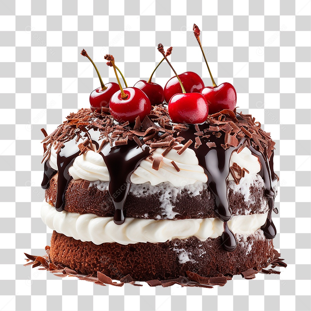 Bolo de Chocolate PNG Transparente