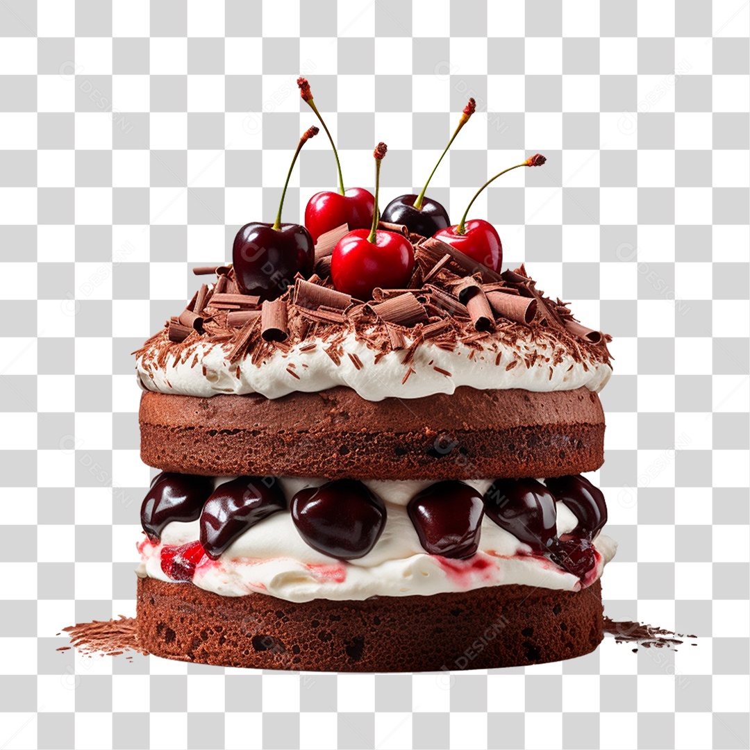 Bolo de Chocolate PNG Transparente