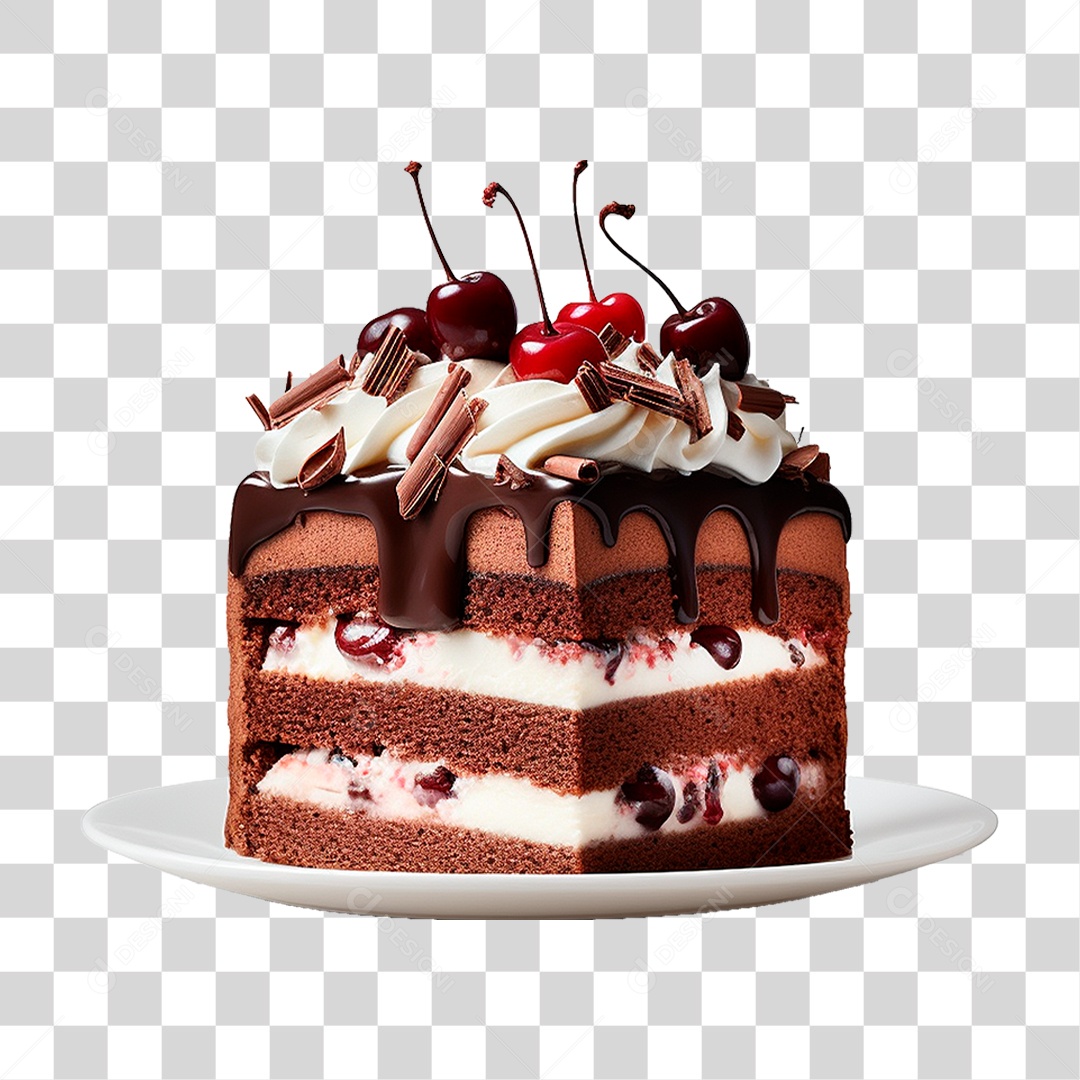 Bolo de Chocolate PNG Transparente