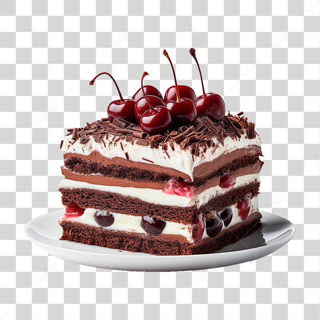Bolo de Chocolate PNG Transparente