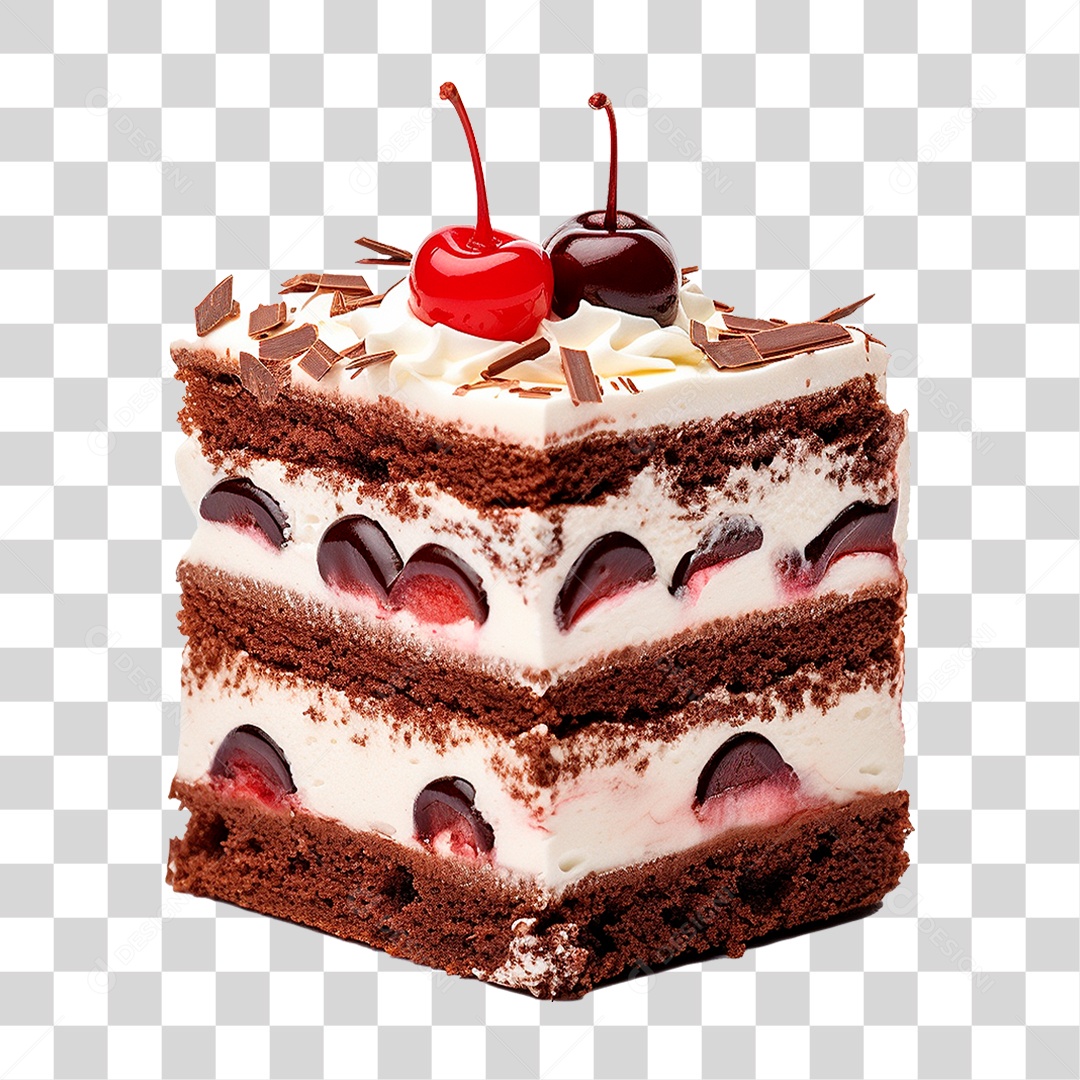 Bolo de Chocolate PNG Transparente