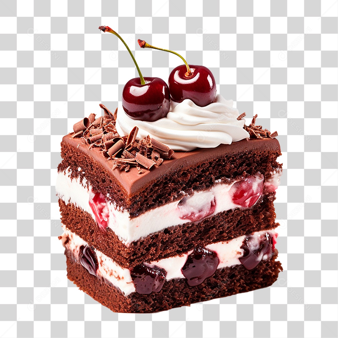 Bolo de Chocolate PNG Transparente