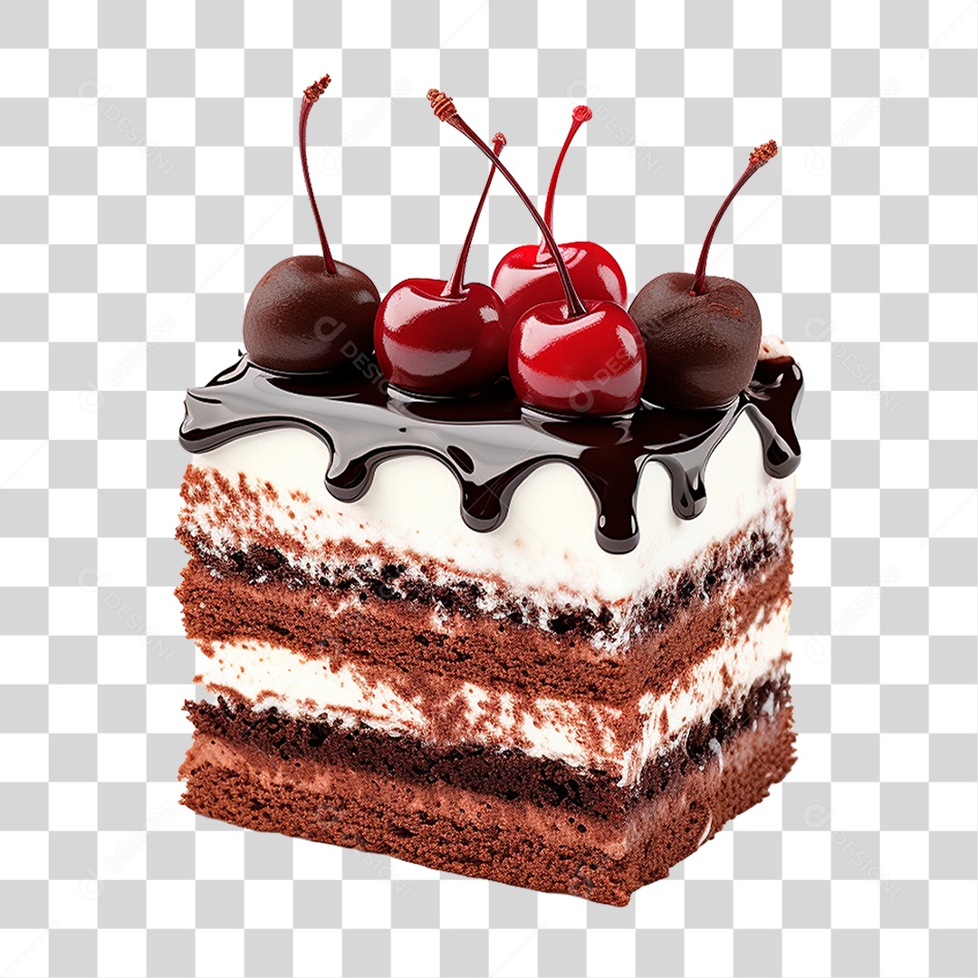 Bolo de Chocolate PNG Transparente