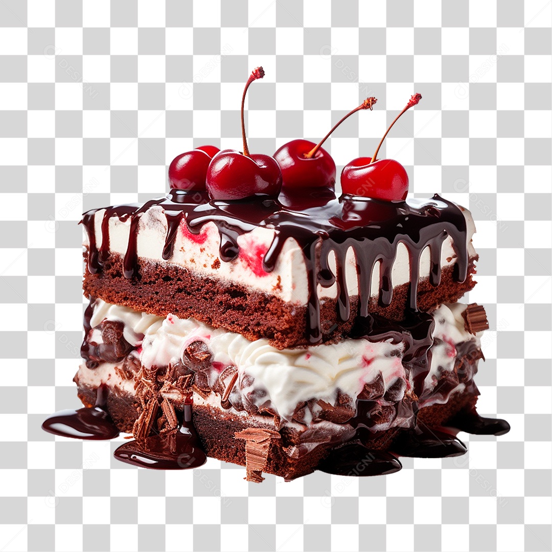 Bolo de Chocolate PNG Transparente