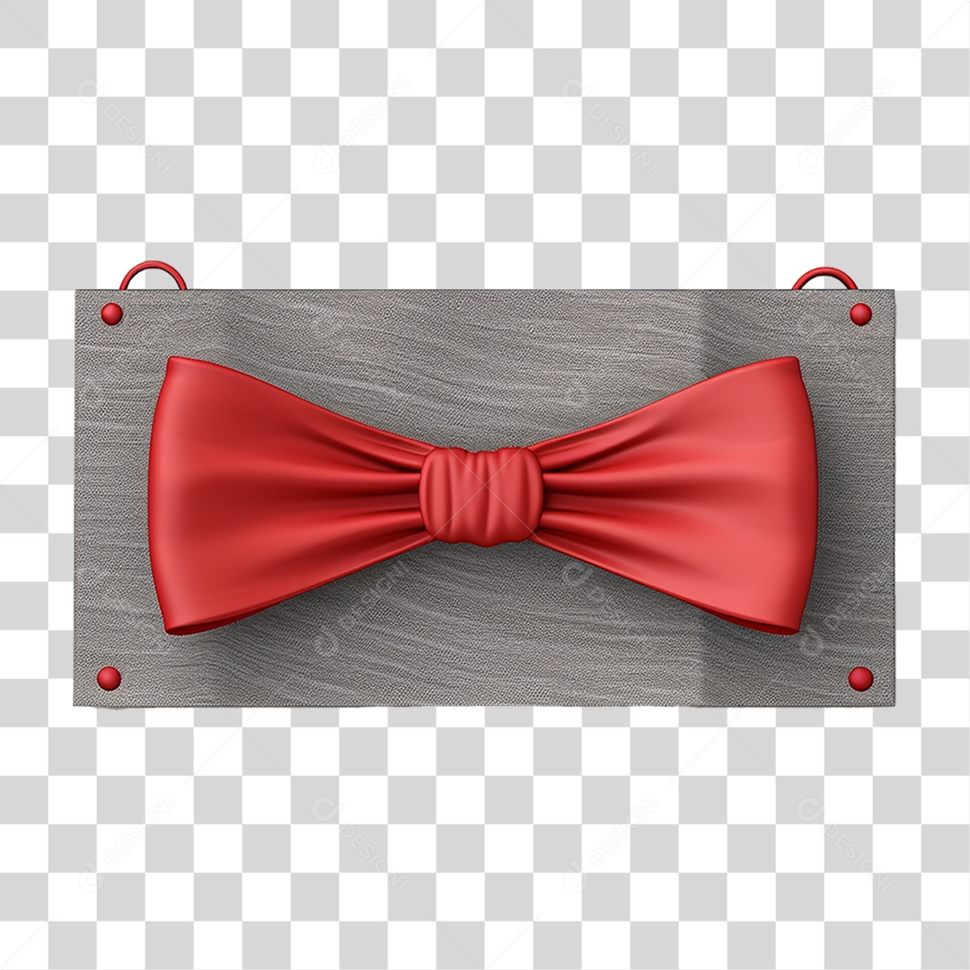 Etiqueta Vermelha Laço PNG Transparente
