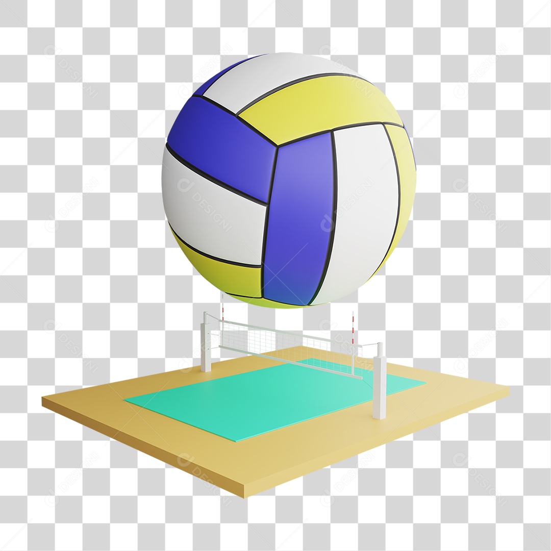 Bola de Vôlei PNG Transparente