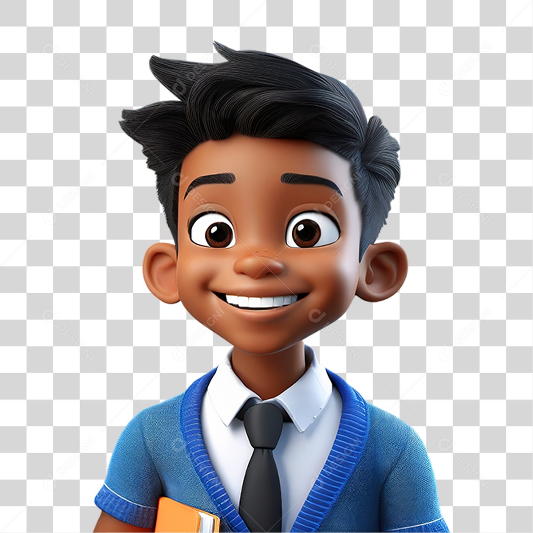 Personagem Estudante PNG Transparente