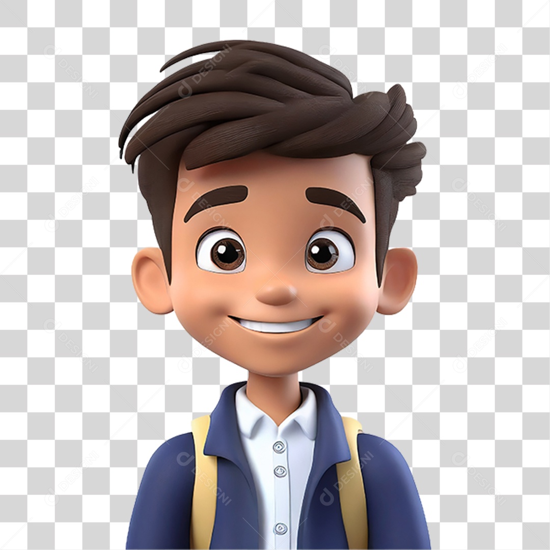 Personagem Estudante PNG Transparente