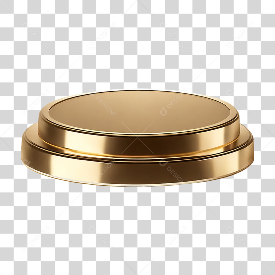 Pódio 3D Dourado PNG Transparente