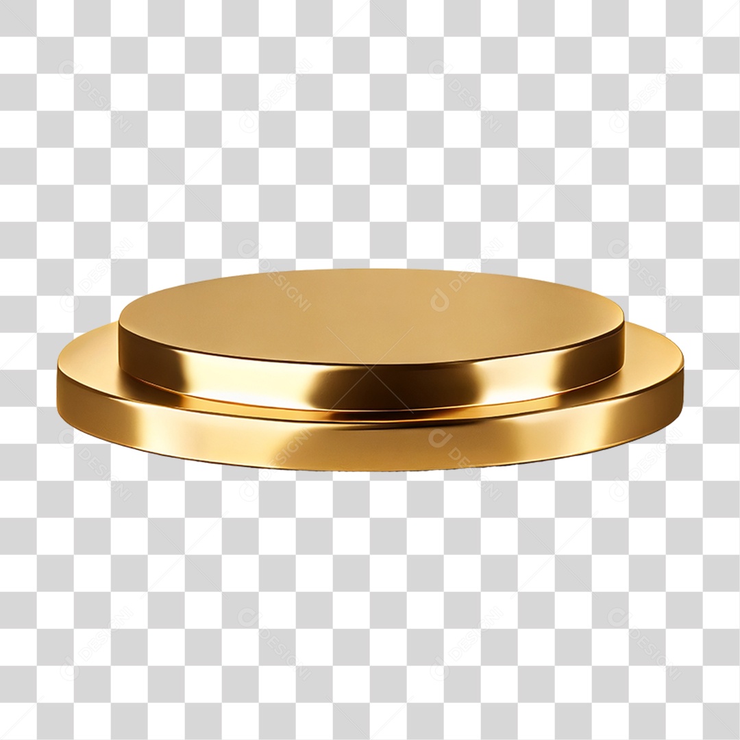 Pódio 3D Dourado PNG Transparente