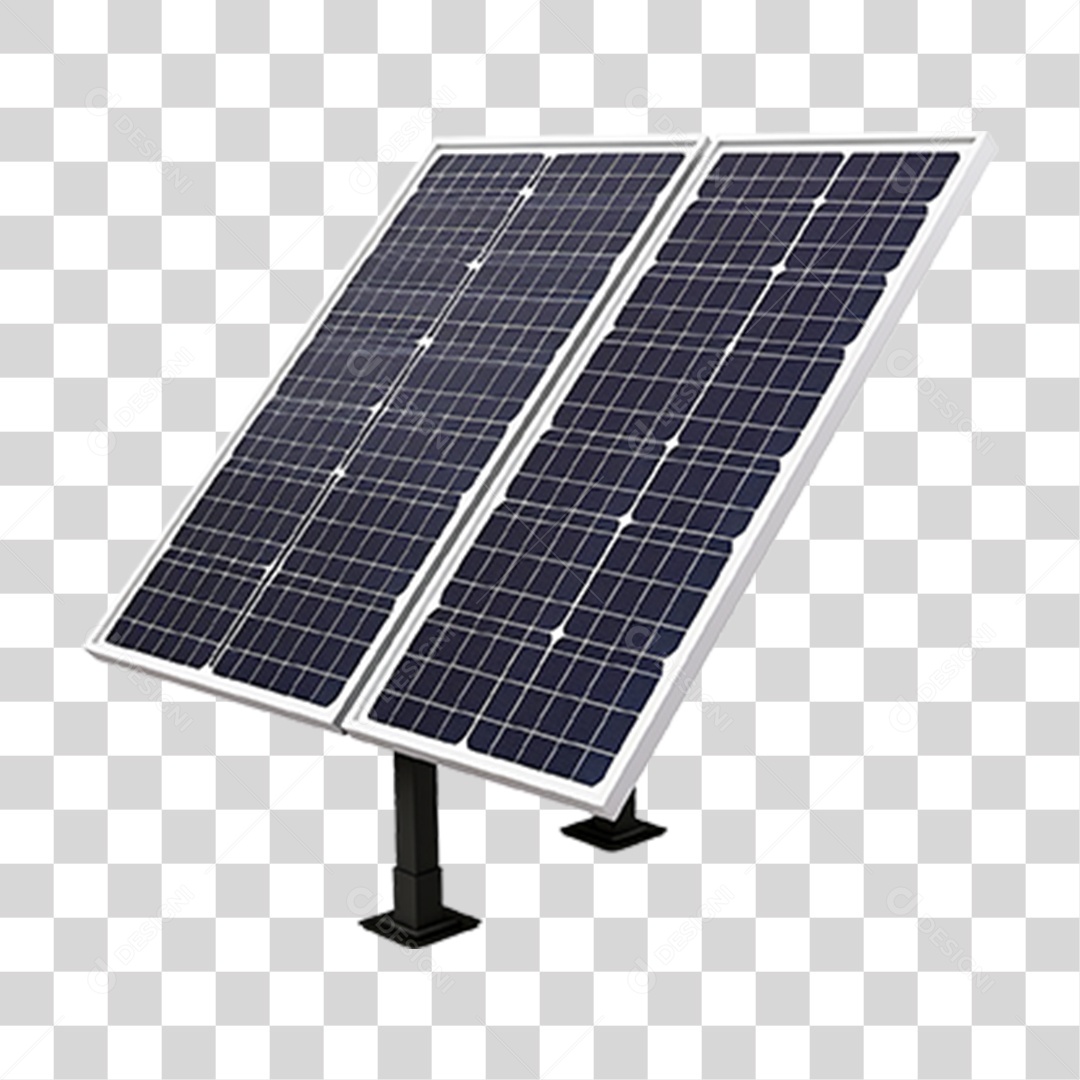 Elemento 3D Painel Solar PNG Transparente