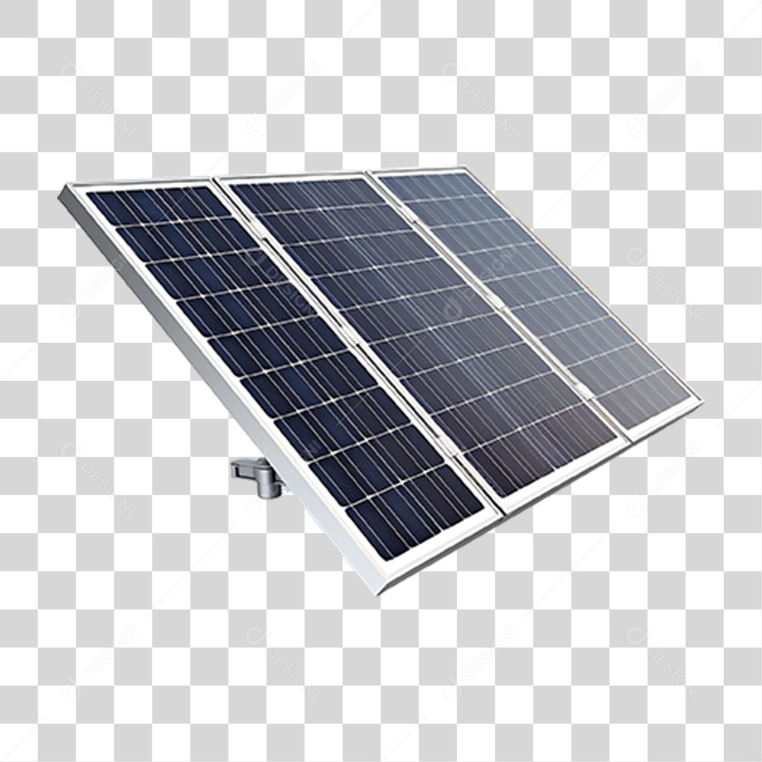 Elemento 3D Painel Solar PNG Transparente
