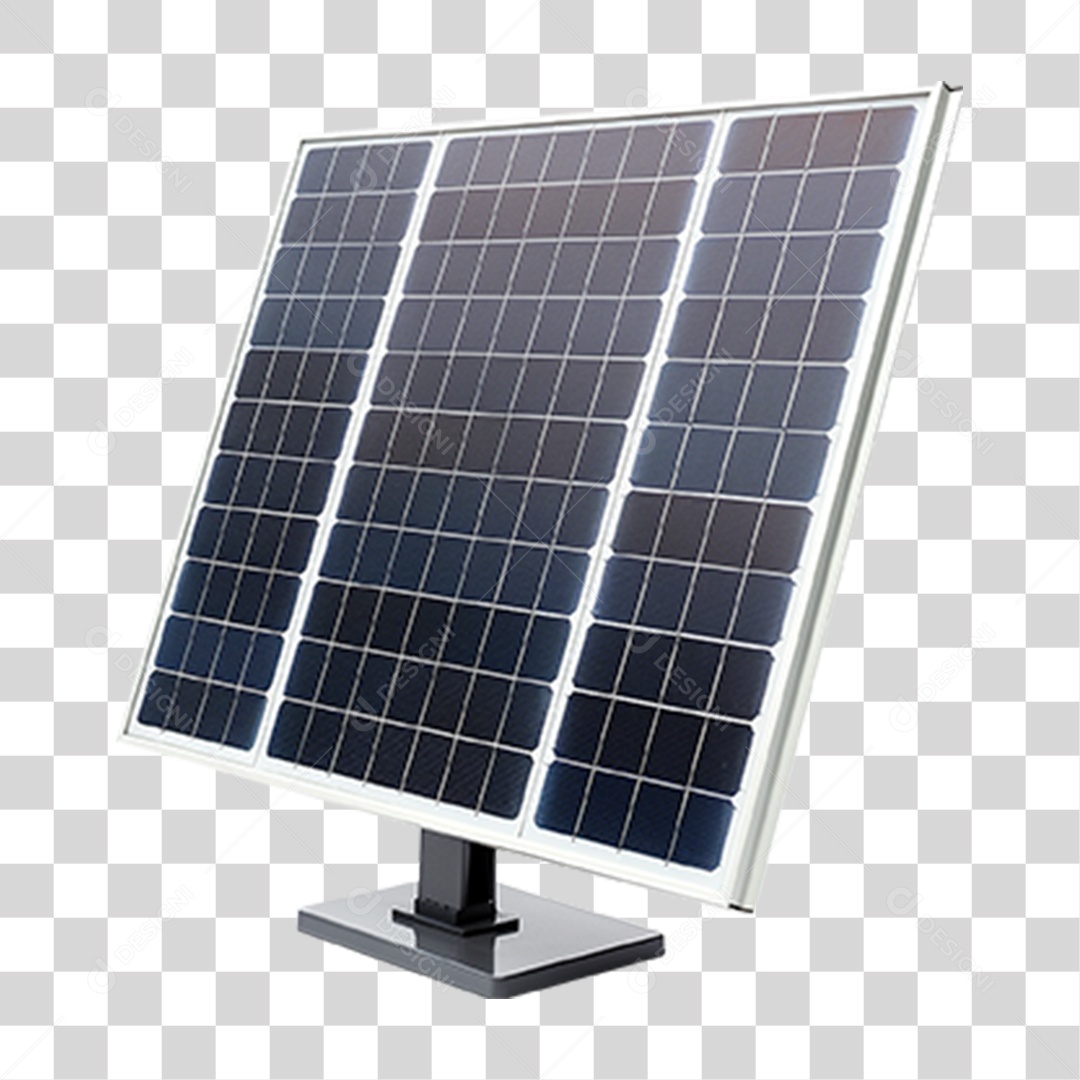 Elemento 3D Painel Solar PNG Transparente