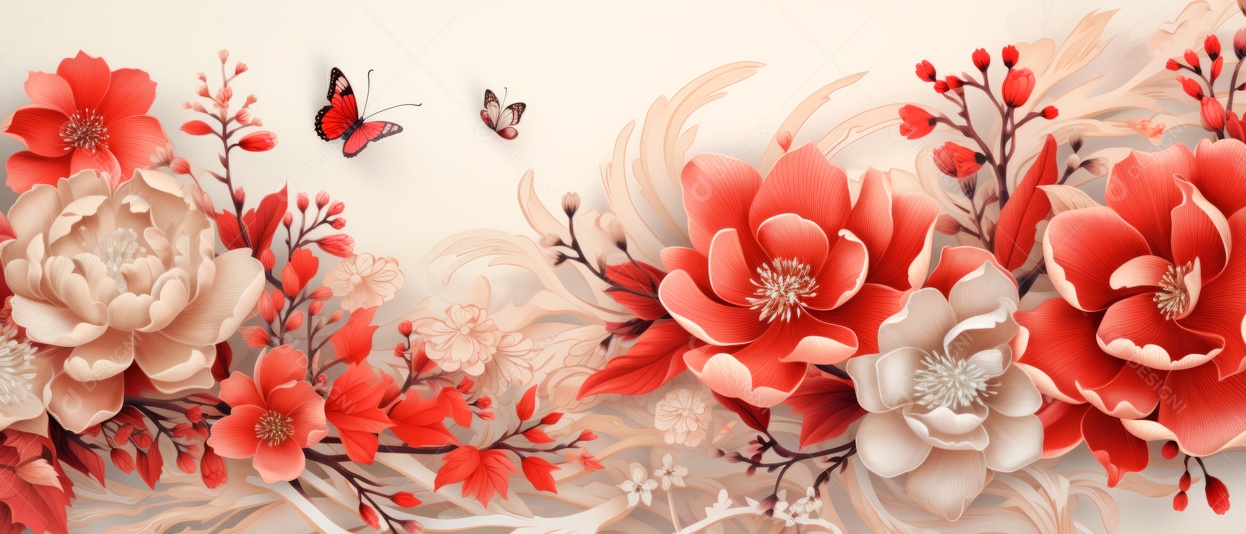 Festival do Ano Novo Chinês, fundo de estilo chinês.