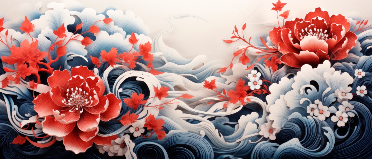 Festival do Ano Novo Chinês, fundo de estilo chinês.