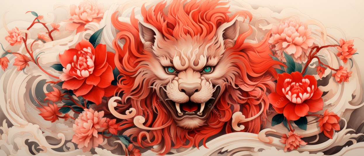 Festival do Ano Novo Chinês, fundo de estilo chinês.