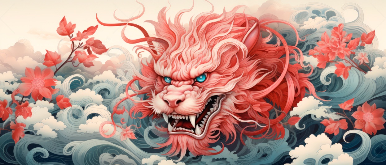 Festival do Ano Novo Chinês, fundo de estilo chinês.