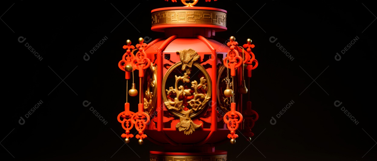 Festival das lanternas ano novo chinês fundo de estilo chinês.