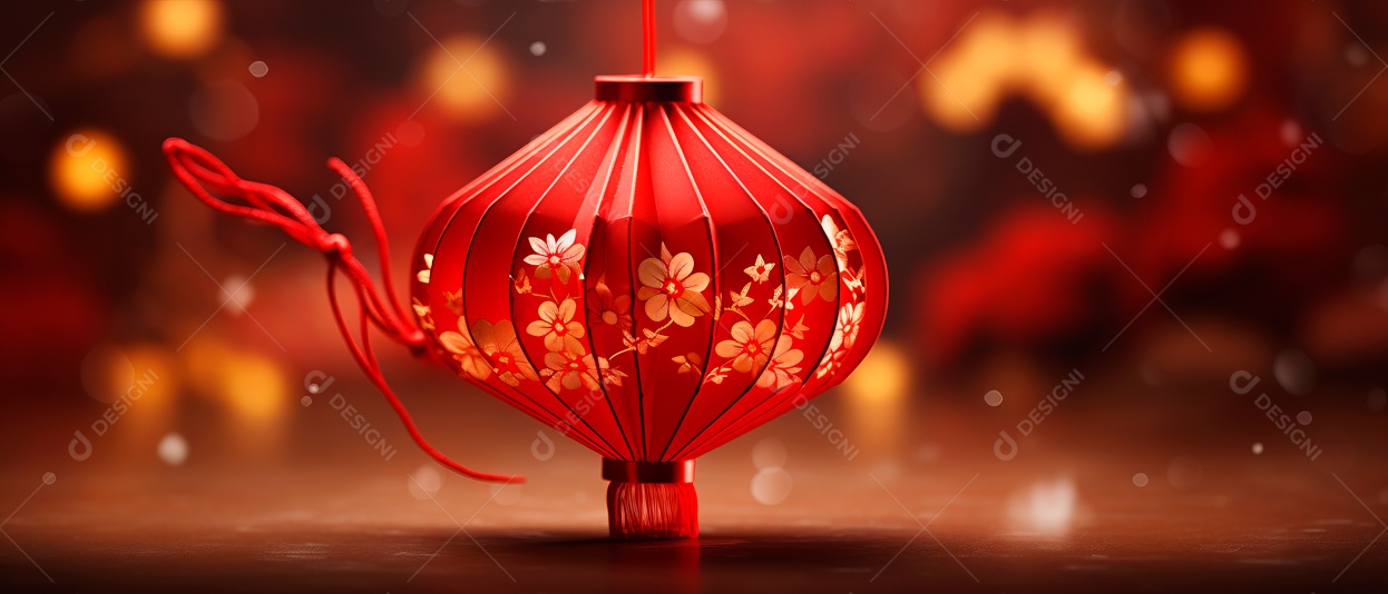 Festival das lanternas ano novo chinês fundo de estilo chinês.